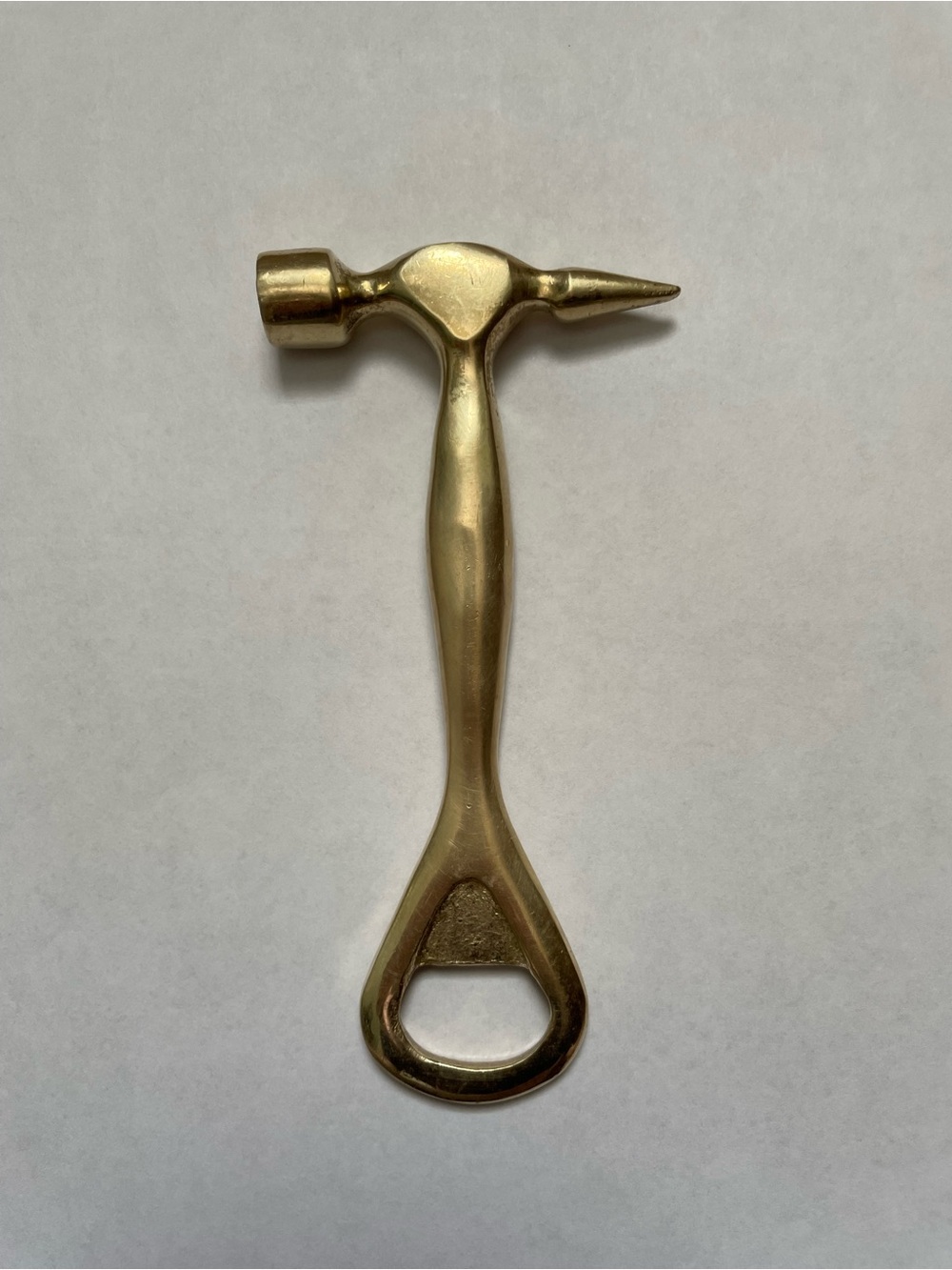 Vintage Brass Hammer Bottle Opener - Mid-century Modern